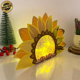 Flower - Sunflower Mom Papercut Lightbox File - 9.8x6.5" - Cricut File - LightBoxGoodMan - LightboxGoodman