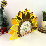 Flower - Sunflower Mom Papercut Lightbox File - 9.8x6.5" - Cricut File - LightBoxGoodMan - LightboxGoodman