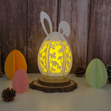 Flowers 1 - Easter Bunny Egg 3D Lantern File - Cricut File - 7.3x3.8" - LightBoxGoodMan - LightboxGoodman