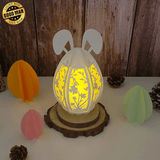 Flowers 2 - Easter Bunny Egg 3D Lantern File - Cricut File - 7.3x3.8" - LightBoxGoodMan - LightboxGoodman