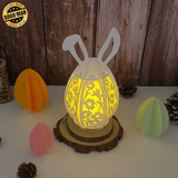 Flowers 3 - Easter Bunny Egg 3D Lantern File - Cricut File - 7.3x3.8" - LightBoxGoodMan - LightboxGoodman