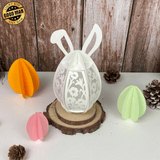 Flowers 3 - Easter Bunny Egg 3D Lantern File - Cricut File - 7.3x3.8" - LightBoxGoodMan - LightboxGoodman