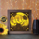 Football - Paper Cutting Light Box - LightBoxGoodman - LightboxGoodman