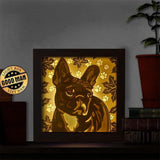 French Bulldog – Paper Cut Light Box File - Cricut File - 8x8 inches - LightBoxGoodMan - LightboxGoodman