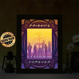 Friends - Paper Cut Light Box File - Cricut File - 20x26cm - LightBoxGoodMan - LightboxGoodman