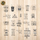 Funny Coffee Quotes - Cricut File - Svg, Png, Dxf, Eps - LightBoxGoodMan - LightboxGoodman