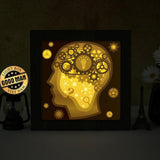 Gear Brain – Paper Cut Light Box File - Cricut File - 20x20cm - LightBoxGoodMan - LightboxGoodman