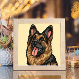 German Shepherd Dog – Paper Cut Light Box File - Cricut File - 8x8 inches - LightBoxGoodMan - LightboxGoodman