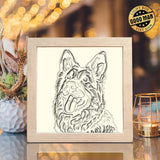 German Shepherd Dog – Paper Cut Light Box File - Cricut File - 8x8 inches - LightBoxGoodMan - LightboxGoodman