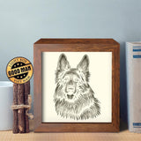 German Shepherd – Paper Cut Light Box File - Cricut File - 8x8 inches - LightBoxGoodMan - LightboxGoodman