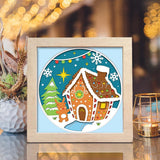 Gingerbread Christmas House – Paper Cut Light Box File - Cricut File - 20x20cm - LightBoxGoodMan