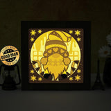 Gingerbread Gnome – Paper Cut Light Box File - Cricut File - 8x8 inches - LightBoxGoodMan - LightboxGoodman