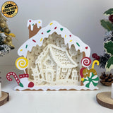 Gingerbread House - Paper Cut Gingerbread House Light Box File - Cricut File - 7x9 Inches - LightBoxGoodMan - LightboxGoodman