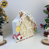 Gingerbread House - Paper Cut Gingerbread House Light Box File - Cricut File - 7x9 Inches - LightBoxGoodMan - LightboxGoodman