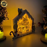 Gingerbread - Paper Cut Gingerbread House Light Box File - Cricut File - 7x9 Inches - LightBoxGoodMan - LightboxGoodman