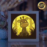 Giraffe Jungle – Paper Cut Light Box File - Cricut File - 8x8 inches - LightBoxGoodMan - LightboxGoodman