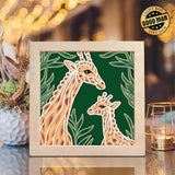 Giraffe Mother And Baby 2 – Paper Cut Light Box File - Cricut File - 8x8 inches - LightBoxGoodMan - LightboxGoodman