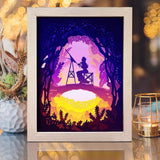 Girl Painting 1 - Paper Cut Light Box File - Cricut File - 8x10 Inches - LightBoxGoodMan - LightboxGoodman