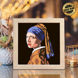 Girl With A Pearl Earring – Paper Cut Light Box File - Cricut File - 8x8 inches - LightBoxGoodMan - LightboxGoodman