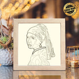 Girl With A Pearl Earring – Paper Cut Light Box File - Cricut File - 8x8 inches - LightBoxGoodMan - LightboxGoodman