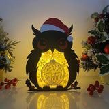 Glass Christmas Ball - Paper Cut Owl Light Box File - Cricut File - 25x20 cm - LightBoxGoodMan - LightboxGoodman