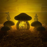 Gnome - 3D Pop-up Light Box Mushroom File - Cricut File - LightBoxGoodMan - LightboxGoodman