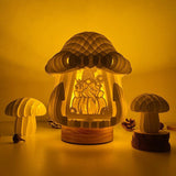 Gnome - 3D Pop-up Light Box Mushroom File - Cricut File - LightBoxGoodMan