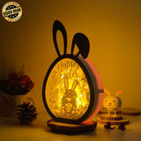 Gnome Easter 1 - Paper Cut Bunny Light Box File - Cricut File - 6.4x10.9 Inches - LightBoxGoodMan - LightboxGoodman