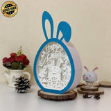 Gnome Easter 1 - Paper Cut Bunny Light Box File - Cricut File - 6.4x10.9 Inches - LightBoxGoodMan - LightboxGoodman