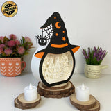 Gnome Halloween - Paper Cut Witch Hat Light Box File - Cricut File - 18x23 cm - LightBoxGoodMan - LightboxGoodman