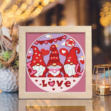 Gnome Love 2 – Paper Cut Light Box File - Cricut File - 8x8 Inches - LightBoxGoodMan - LightboxGoodman