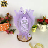 Gnome Love - 3D Heart Lantern File - 11,4x7,2 Inches - Cricut File - LightBoxGoodMan - LightboxGoodman