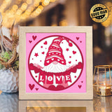 Gnome Love 5 – Paper Cut Light Box File - Cricut File - 8x8 Inches - LightBoxGoodMan - LightboxGoodman