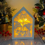 Gnome - Paper Cut House Light Box File - Cricut File - 13x19 Inches - LightBoxGoodMan - LightboxGoodman