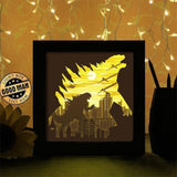 Godzilla 1- Paper Cutting Light Box - LightBoxGoodman - LightboxGoodman