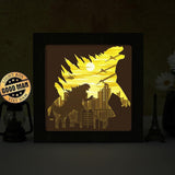 Godzilla 2 – Paper Cut Light Box File - Cricut File - 8x8 inches - LightBoxGoodMan - LightboxGoodman