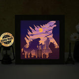 Godzilla 2 – Paper Cut Light Box File - Cricut File - 8x8 inches - LightBoxGoodMan - LightboxGoodman