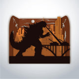 Godzilla  - Paper Cut Mini-Showcase File - Cricut File - 10x12cm - LightBoxGoodMan