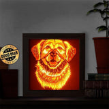 Golden Retriever – Paper Cut Light Box File - Cricut File - 8x8 inches - LightBoxGoodMan - LightboxGoodman