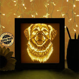 Golden Retriever - Paper Cutting Light Box - LightBoxGoodman - LightboxGoodman