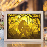 Gorilla 1 – Paper Cut Light Box File - Cricut File - 8x10 inches - LightBoxGoodMan - LightboxGoodman