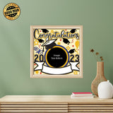 Graduation Gift 3 – Personalized Papercut Lightbox File - 8x8" - Cricut File - LightBoxGoodMan - LightboxGoodman