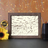 Greece Landscape - Paper Cutting Light Box - LightBoxGoodman - LightboxGoodman