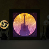 Guitar 2 – Paper Cut Light Box File - Cricut File - 20x20cm - LightBoxGoodMan - LightboxGoodman