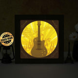 Guitar 2 – Paper Cut Light Box File - Cricut File - 20x20cm - LightBoxGoodMan - LightboxGoodman