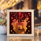 Guitar Square – Paper Cut Light Box File - Cricut File - 20x20cm - LightBoxGoodMan