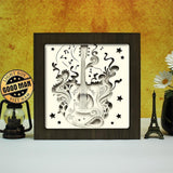 Guitar Square – Paper Cut Light Box File - Cricut File - 20x20cm - LightBoxGoodMan - LightboxGoodman