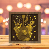 Guitar Square - Paper Cutting Light Box - LightBoxGoodman - LightboxGoodman