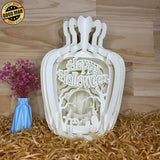 Halloween 1 - 3D Pop-up Light Box Vase File - Cricut File - LightBoxGoodMan - LightboxGoodman