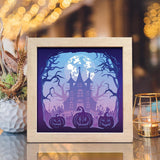 Halloween 3 Square – Paper Cut Light Box File - Cricut File - 20x20cm - LightBoxGoodMan - LightboxGoodman